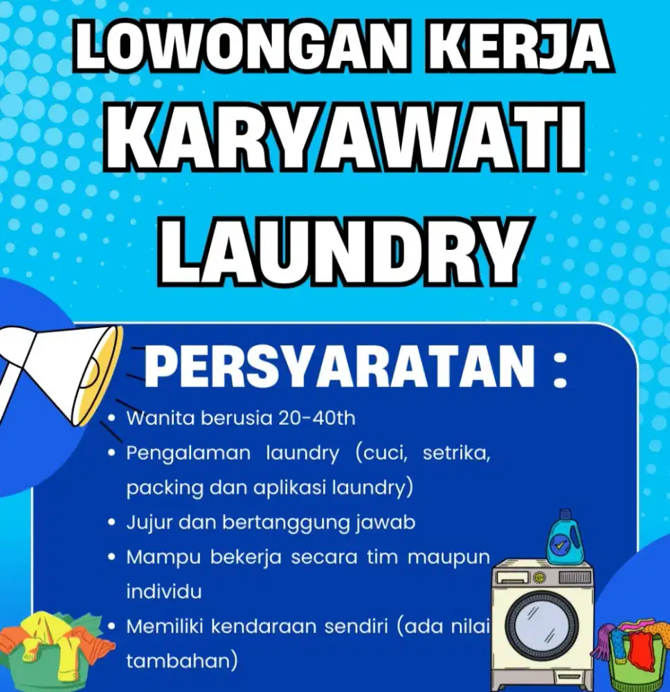 LOWONGAN KERJA LAUNDRY