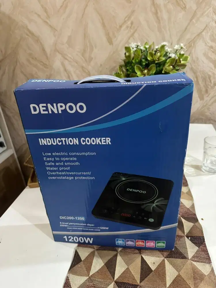 Denpoo kompor listrik induksi low watt touch screen