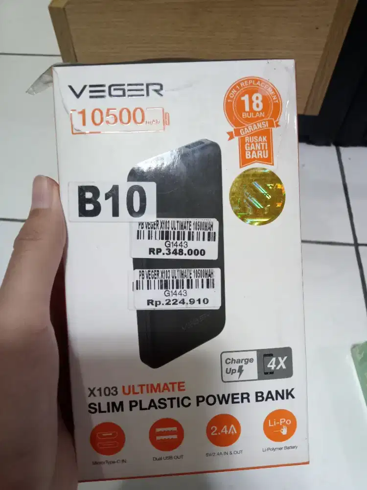 PB VEGER X103 ULTIMATE 10500MAH| ATLANTIS DAHSYAT