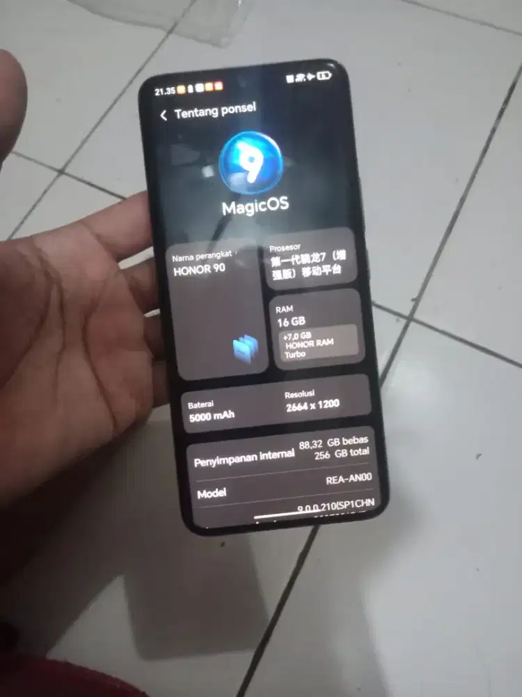 Hp huwawei honor 90 kondisi mulus minus hp inter