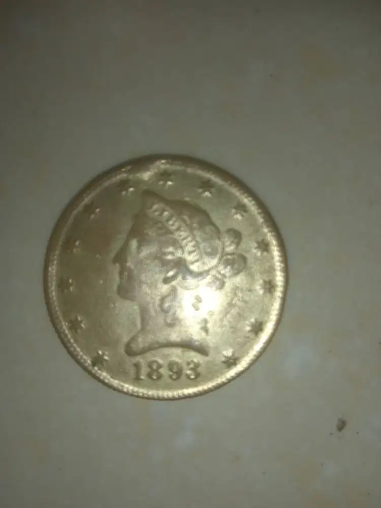 Uang kuno 10 dollar Amerika tahun 1893