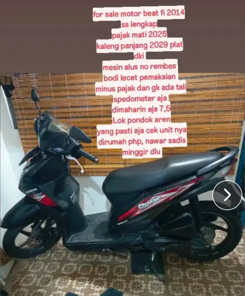 JUAL BEAT FI 2014 HITAM
