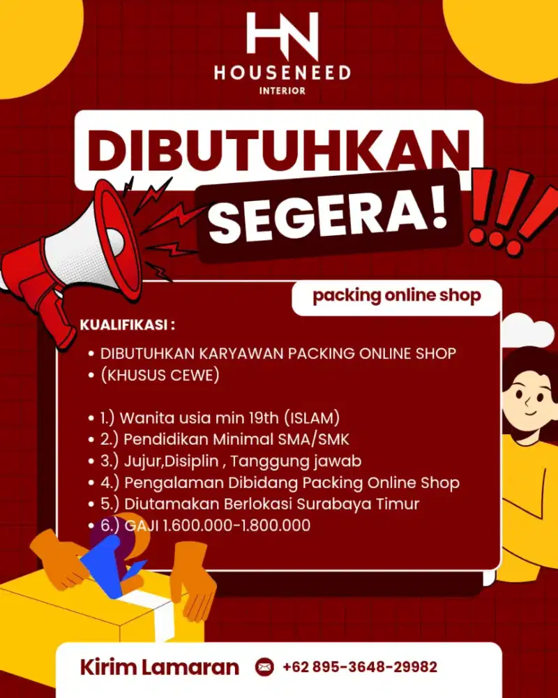 LOWONGAN PACKING ONLINE SHOP
