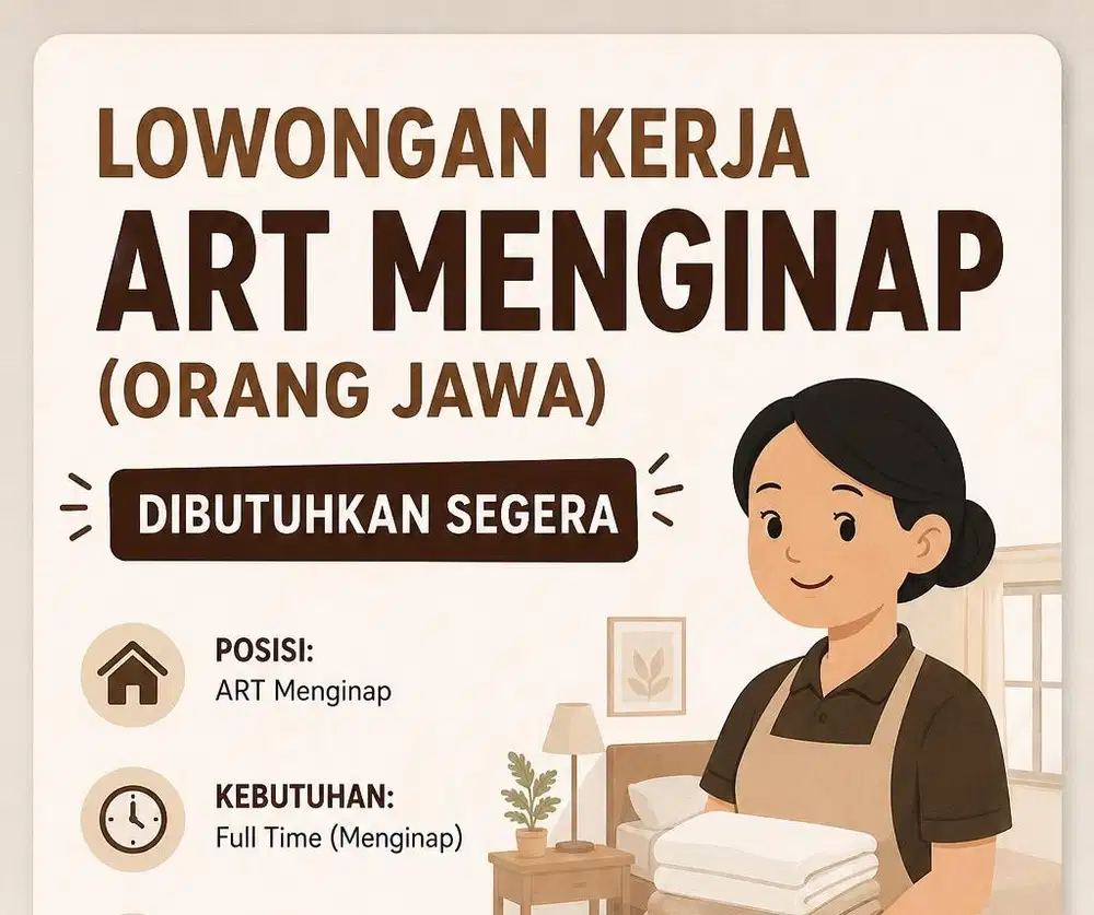 DIBUTUHKAN SEGERA, ART MENGINAP