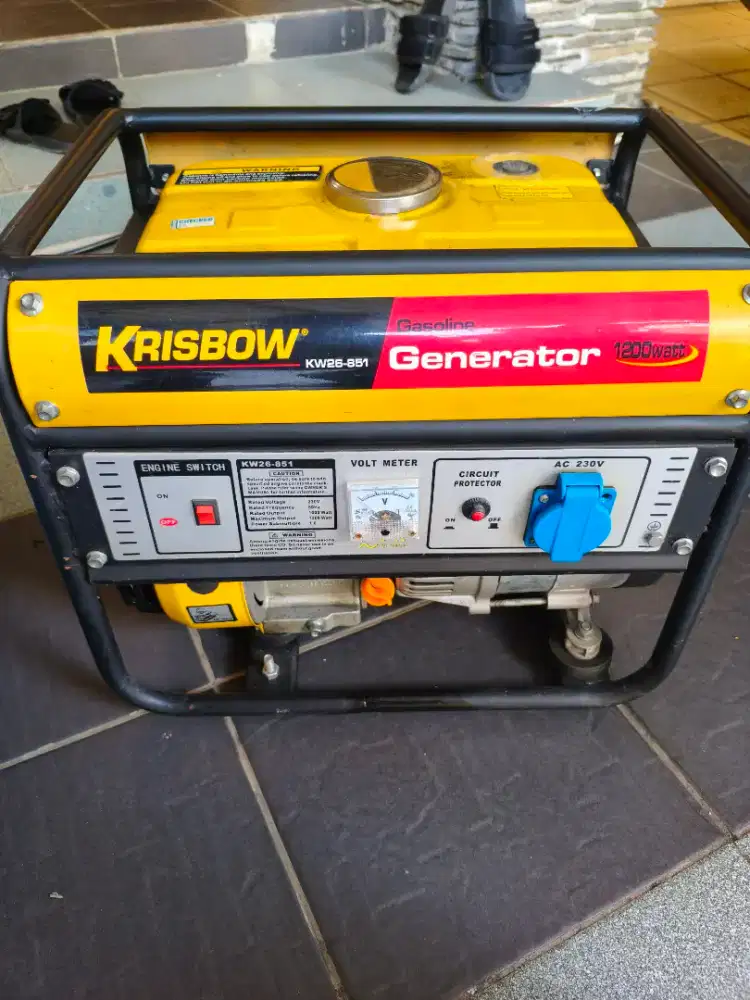 Genset Generator Bensin Krisbow 1200 watt dengan sarung