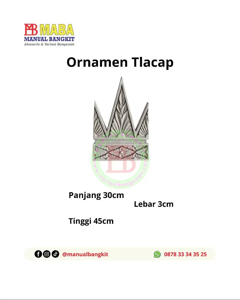 Ornamen Tlacap GRC Motif Bunga
