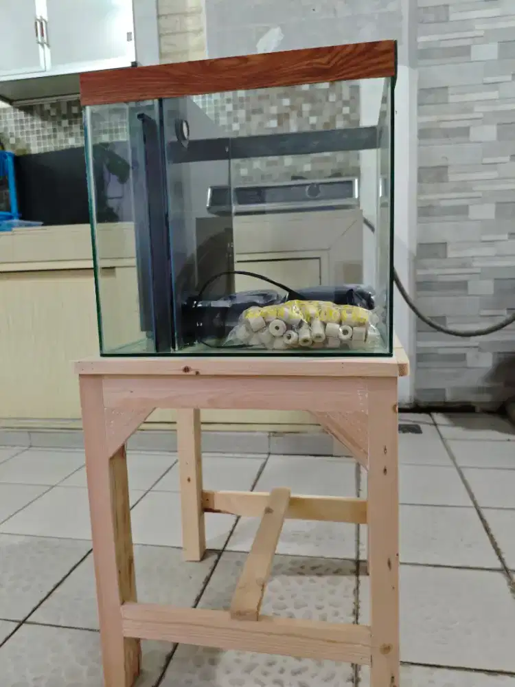 Aquarium 40x40x40 sump filter belakang