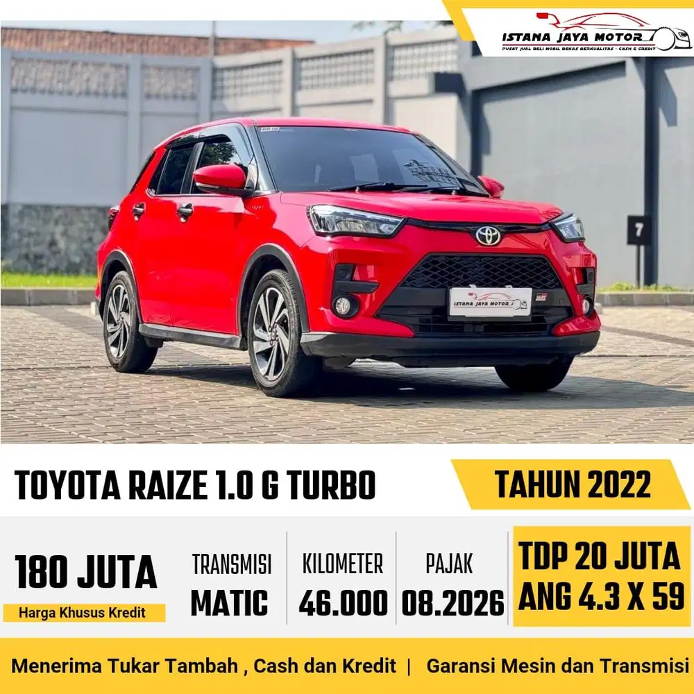 LOW KM !! Toyota Raize G Turbo 1.0 Automatic 2022