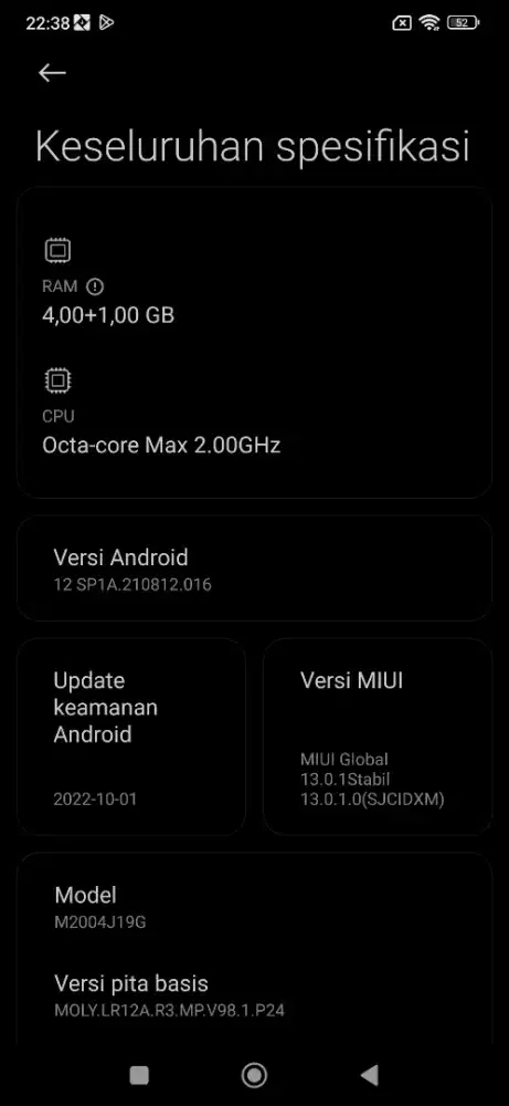 Di jual redmi 9 ram4+1/64gb full set sampai dus, casan dan hp