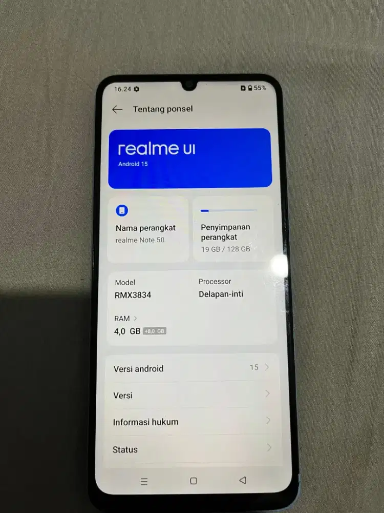 REALME NOTE 50 KONDISI MULUS