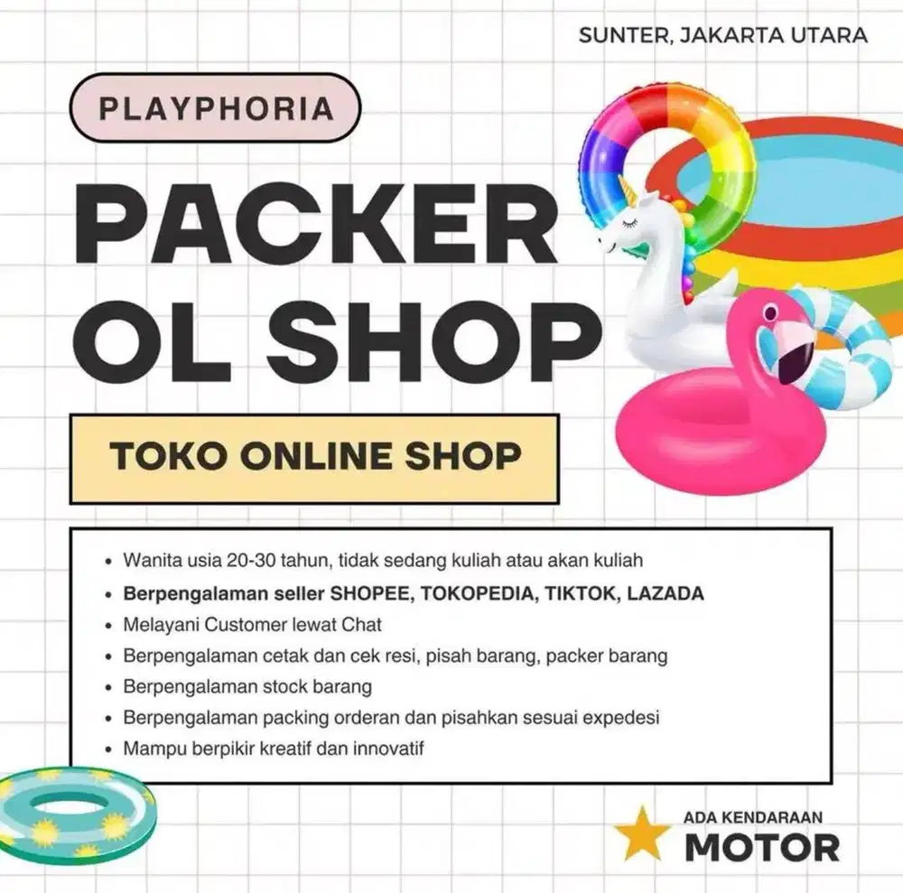 Dicari packer online shop segera kerja