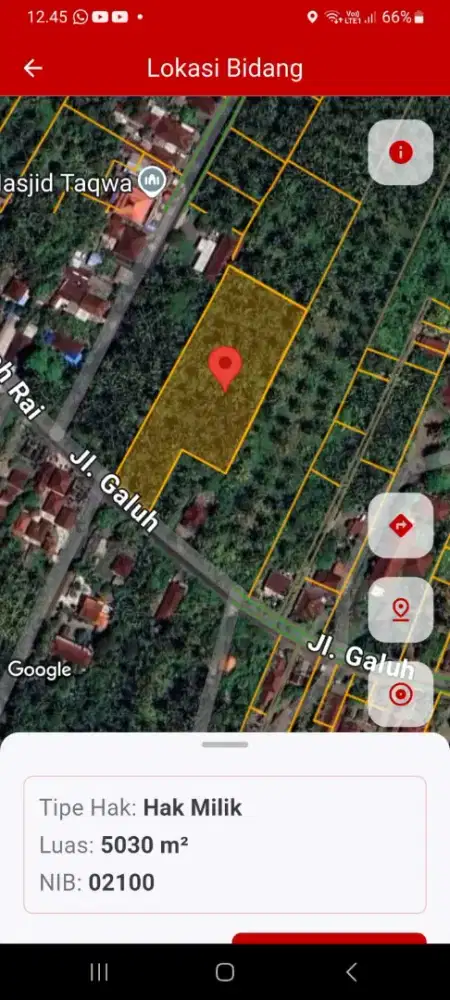 Di jual tanah murah,lokasi strategis