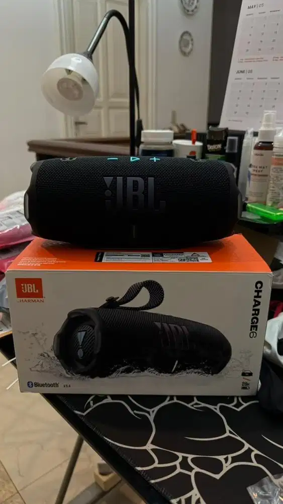 jbl charge 6 original ims black orange baru