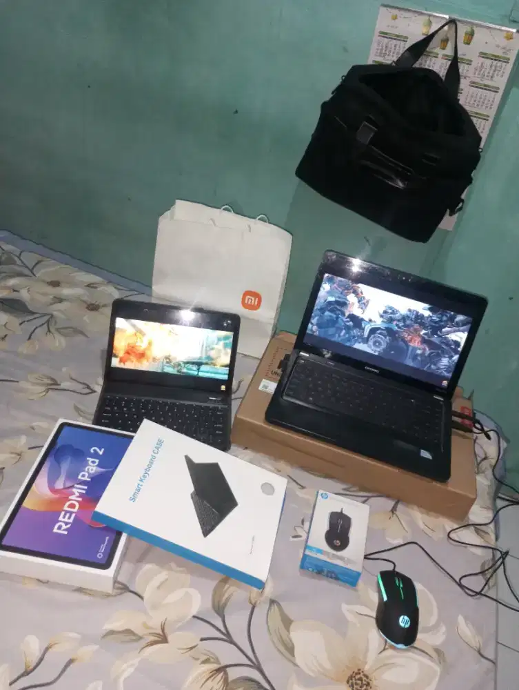 Xiaomi Redmi pad 2 (second) + Laptop Compaq Presario CQ42 (second)