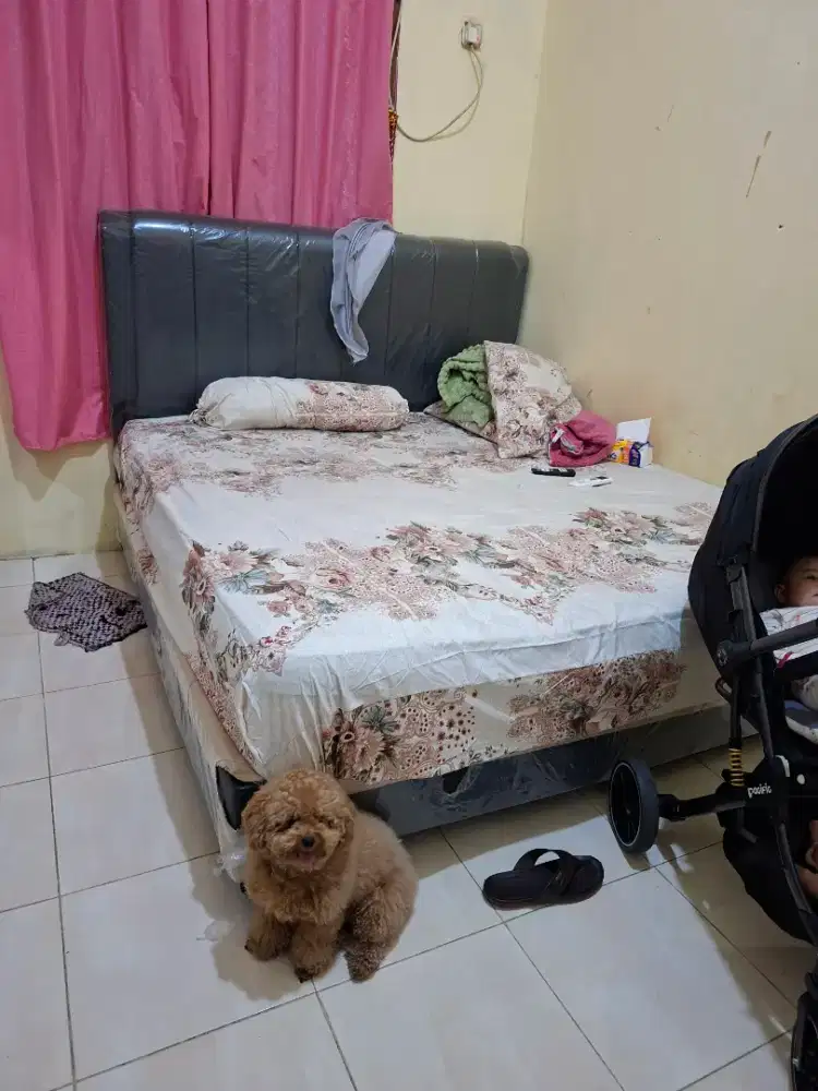 Springbed + kasur + lemari