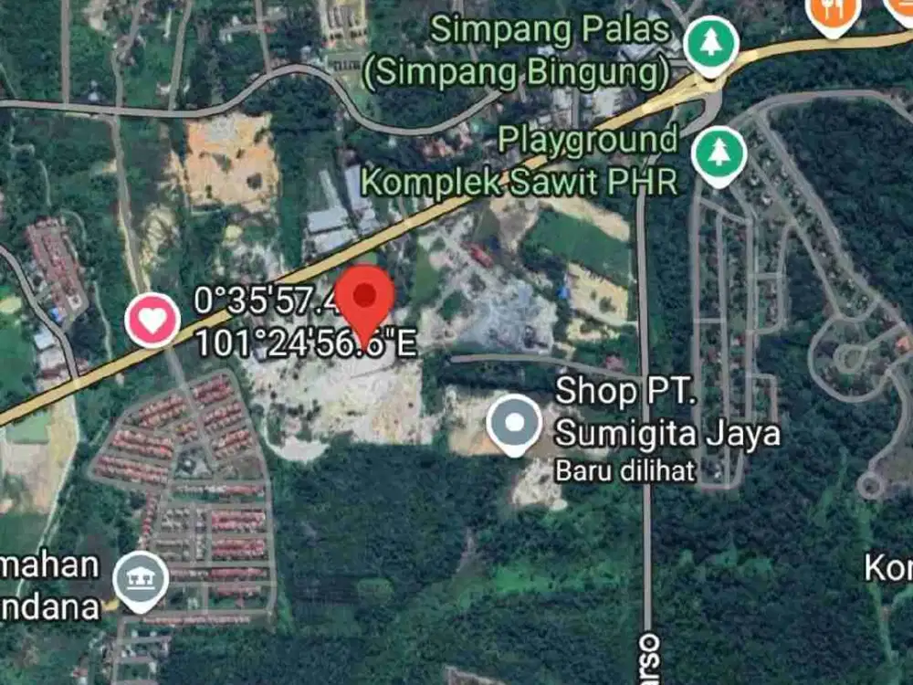 Lahan Strategis 15.000 M² Simpang Palas Pekanbaru