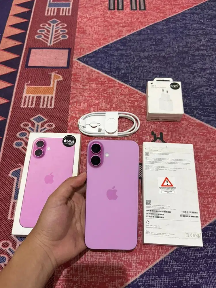Iphone 16 plus 128gb pink blibli resmi