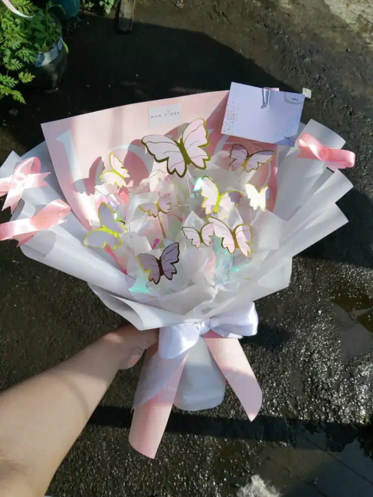 Buket Kupu Kupu LED Buket Bunga
