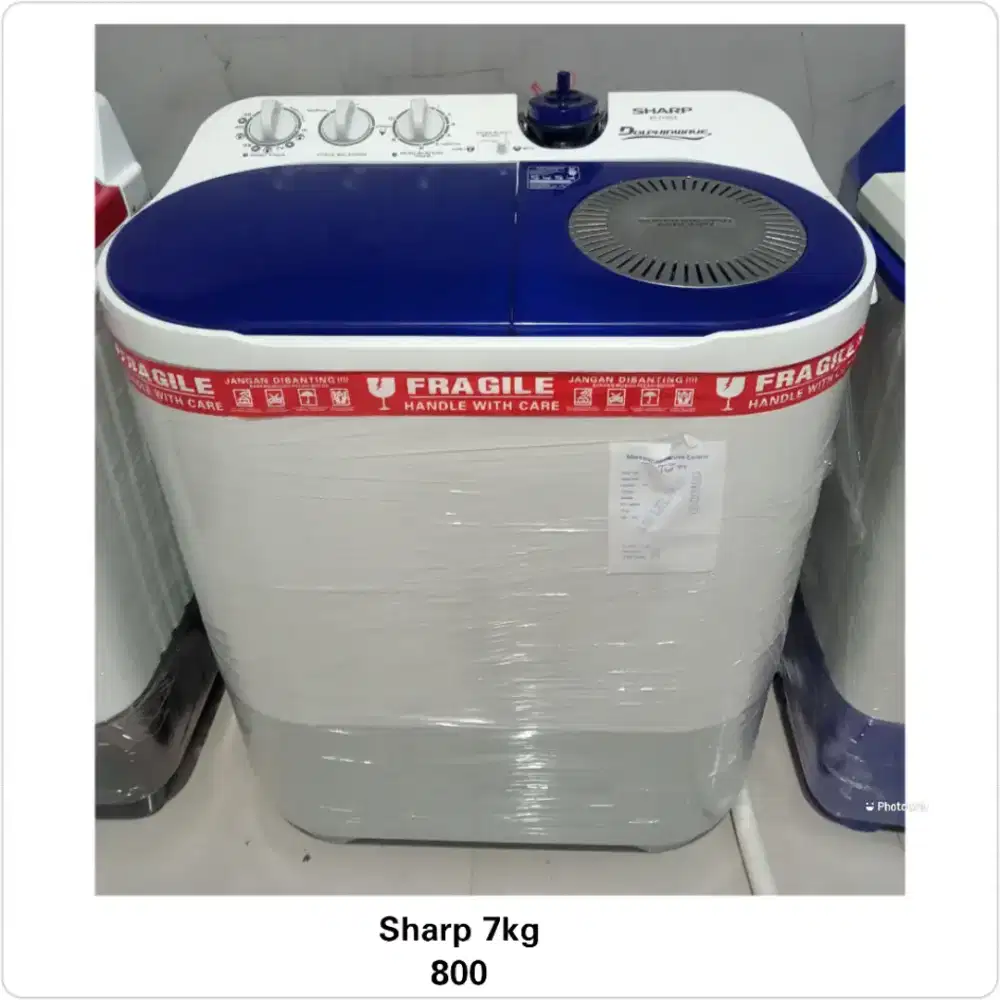 Mesin cuci 2 tabung Sharp 7kg