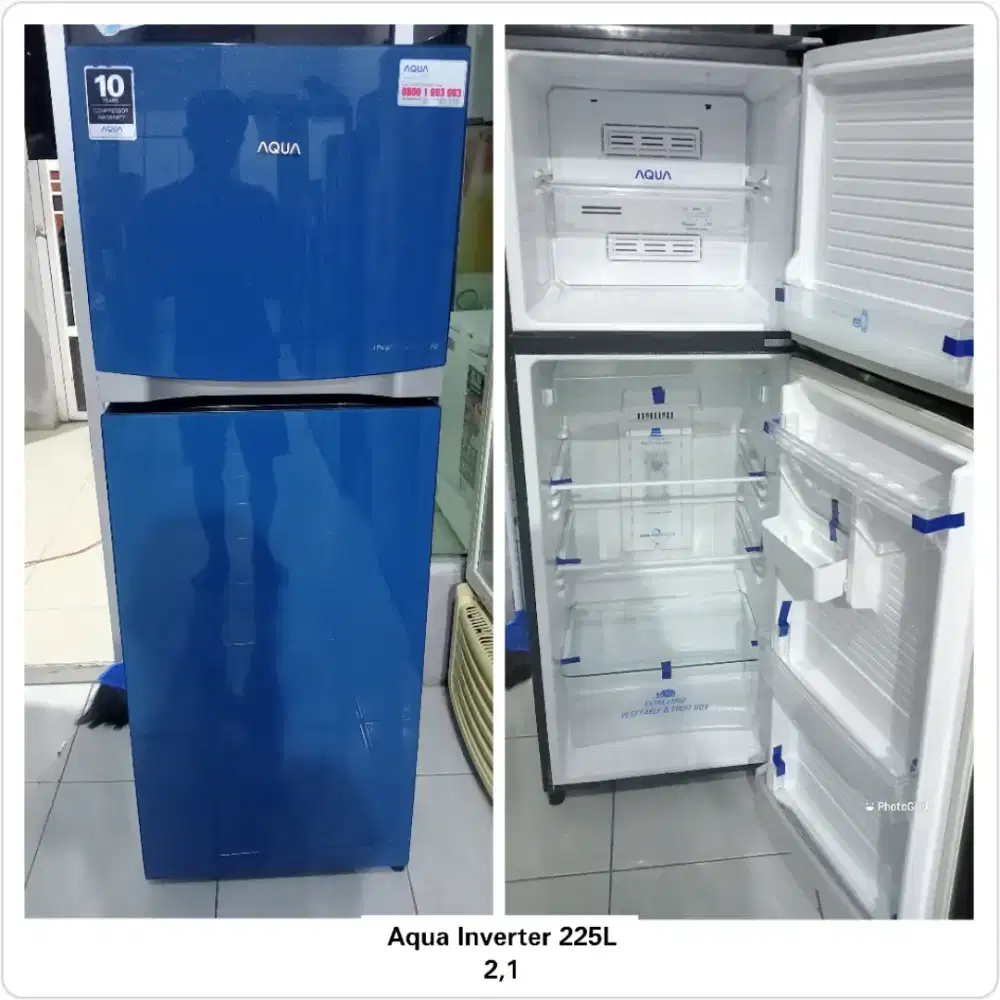 Kulkas 2 pintu Aqua Inverter