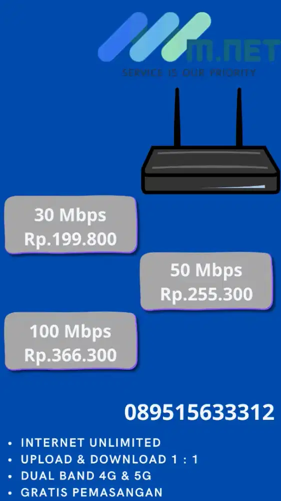 Wifi Internet Mnet Gratis pemasangan