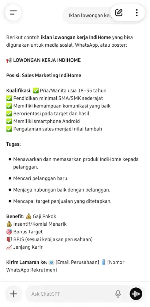 Lowongan kerja sales