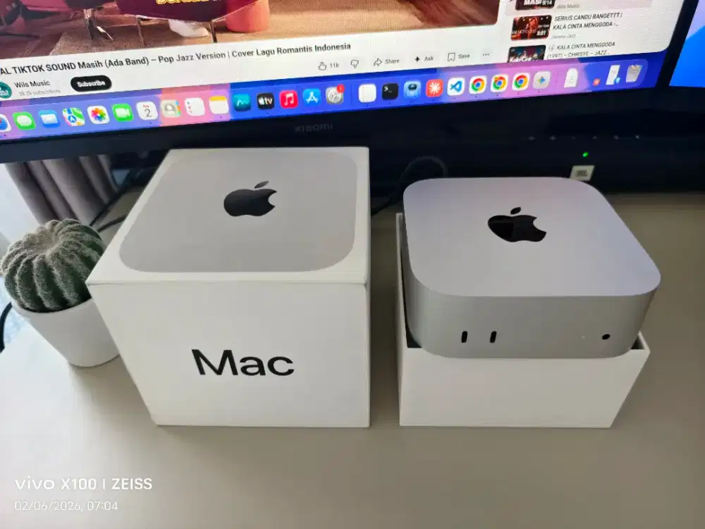 Mac Mini M4 Chip 16GB 256GB Like New Lengkap