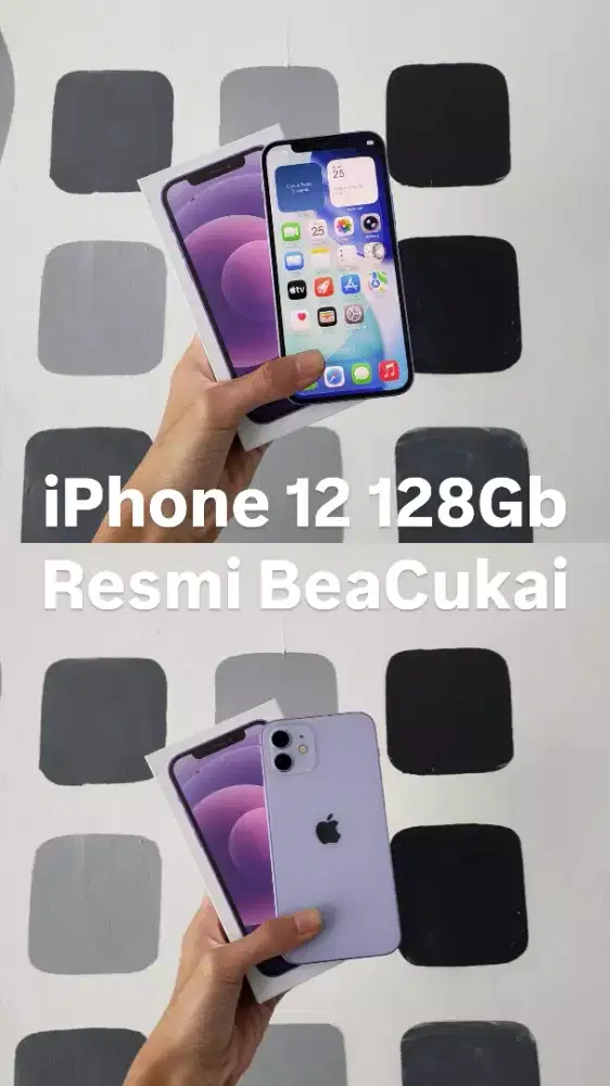 iPhone 12 128Gb BH 94% Resmi Terdaftar BeaCukai Fullset