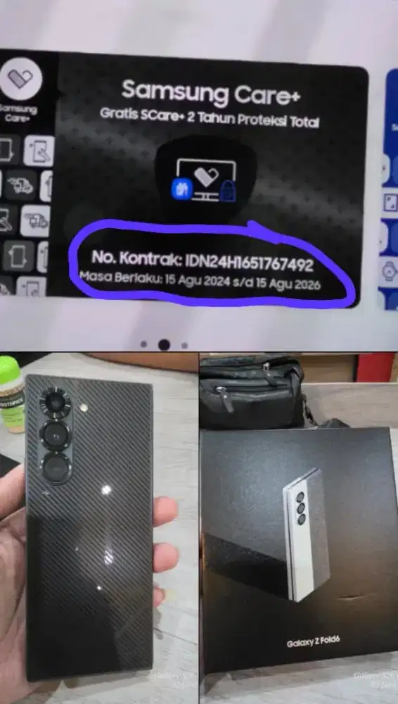 Jual/tt z fold6 , 12/512gb zfold6 fullset ori sein