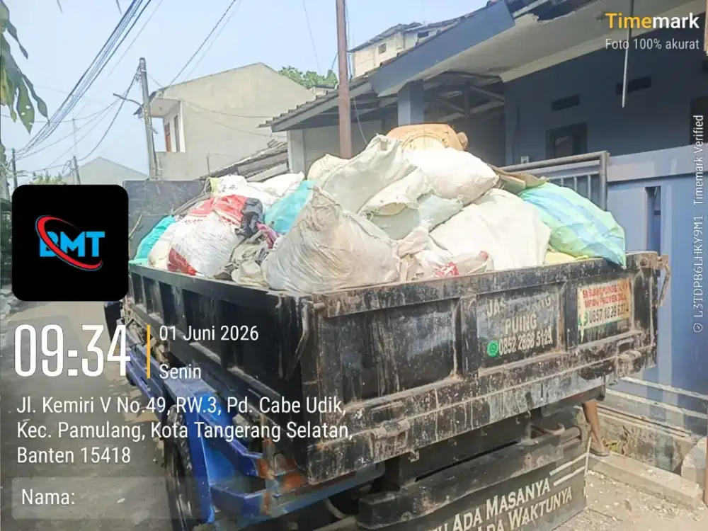 Jasa buang puing dan sampah proyek