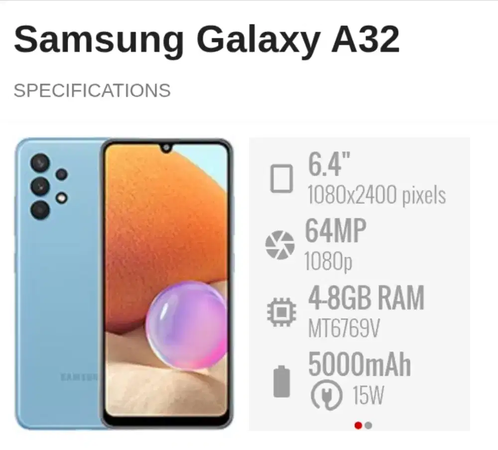 Samsung A32 4G 6+6/128 Minusan Nett 1jt Passs. Lok.Kalimalang