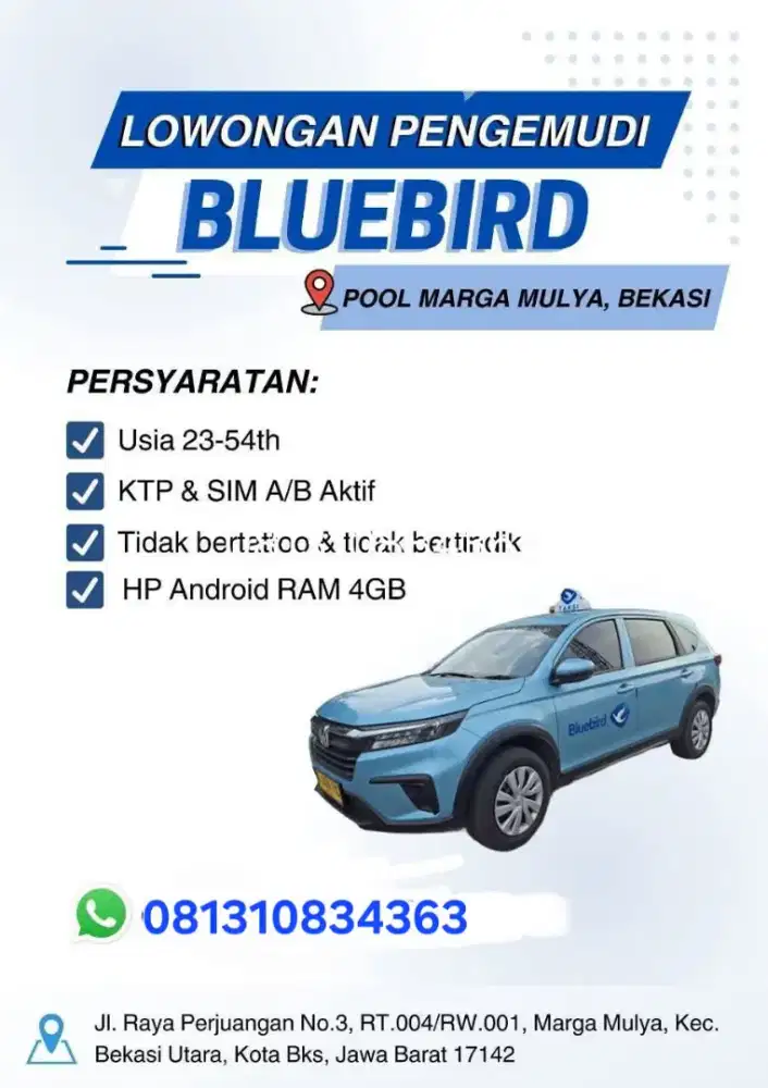 Dibutuhkan supri/driver/pengemudi