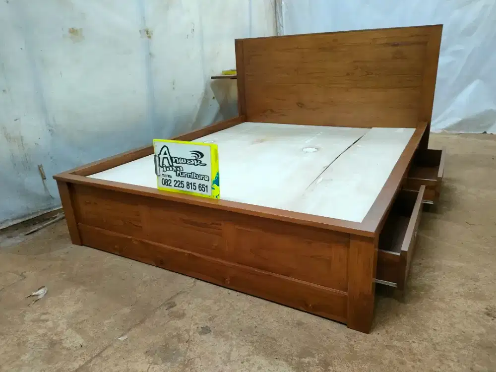 Tempat tidur dipan full kayu jati