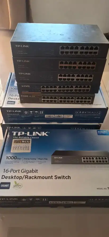 Switch hub gigabit TP-LINK, D-LINK, TENDA