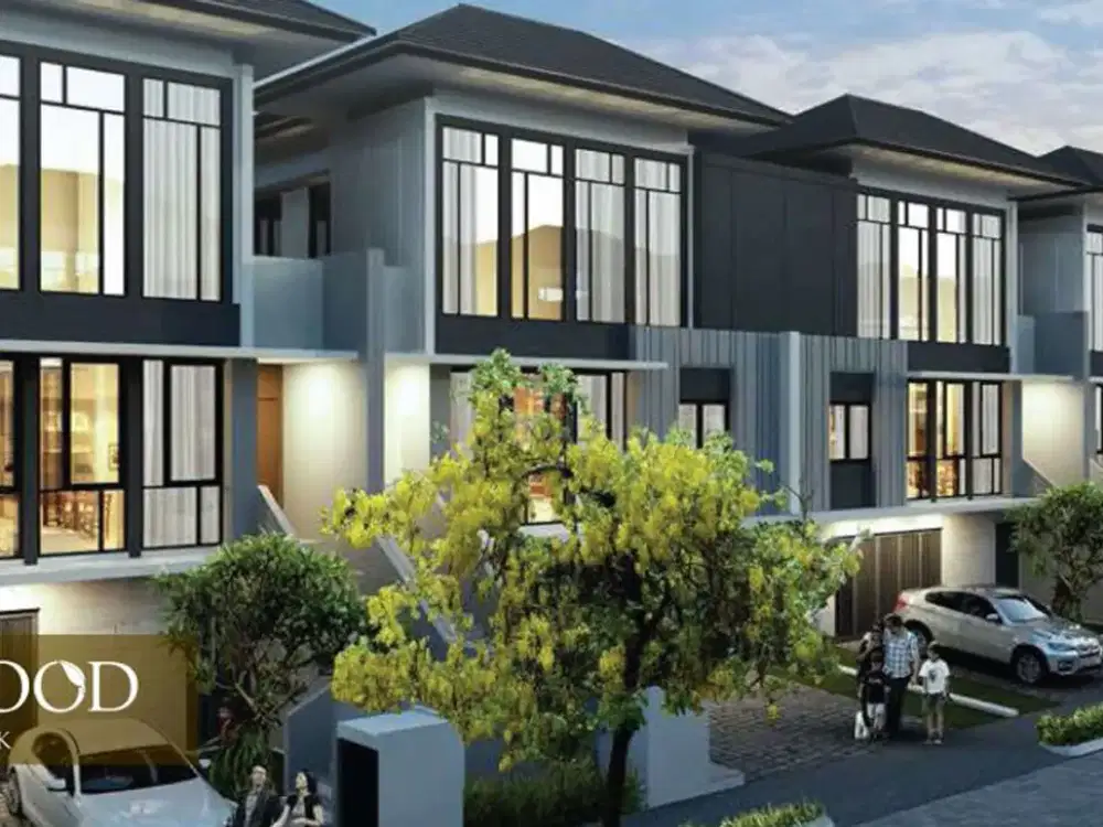 Rumah minimalis modern 2,5 lantai di lantai lakewood Nava park BSD serpong
