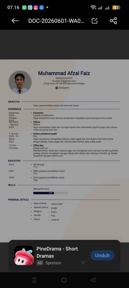 Nyari kerjaan halal office boy atau jasa ojek harian bisa