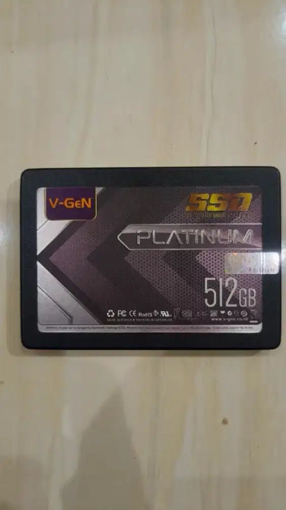 SSD sata vgen 512gb, sentinel 100/100