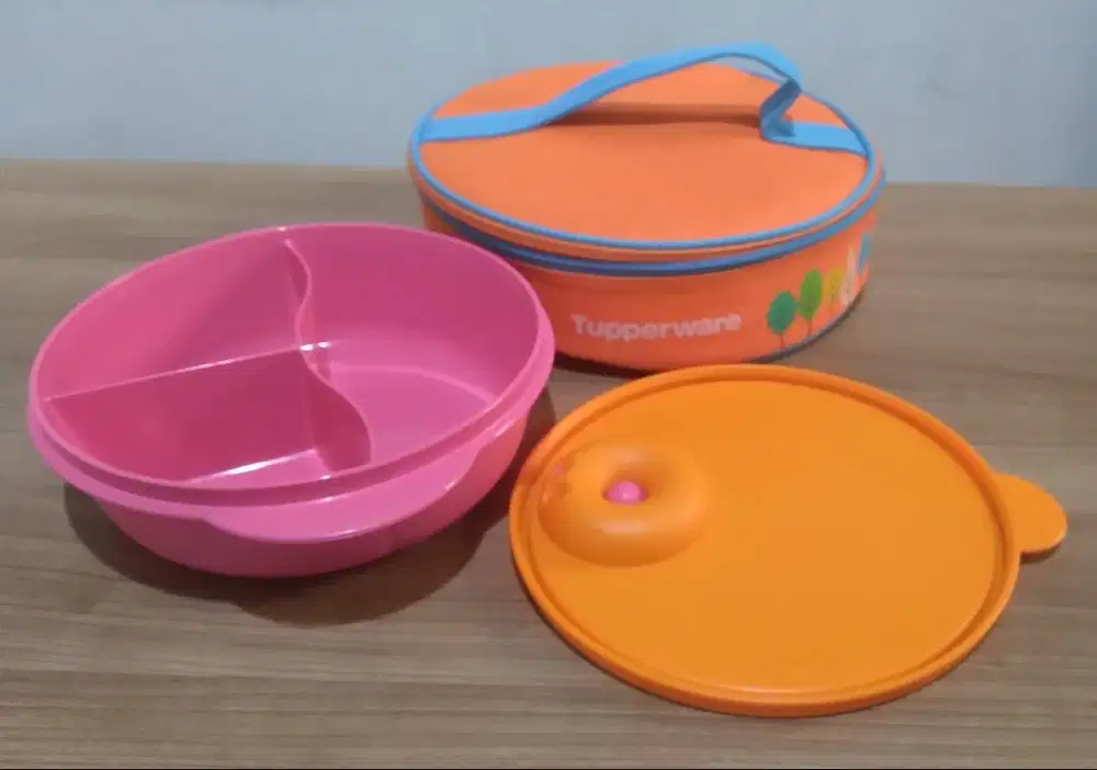 Tupperware Crystalwave Divided Set + Lunch Bag - BARU 100% Original