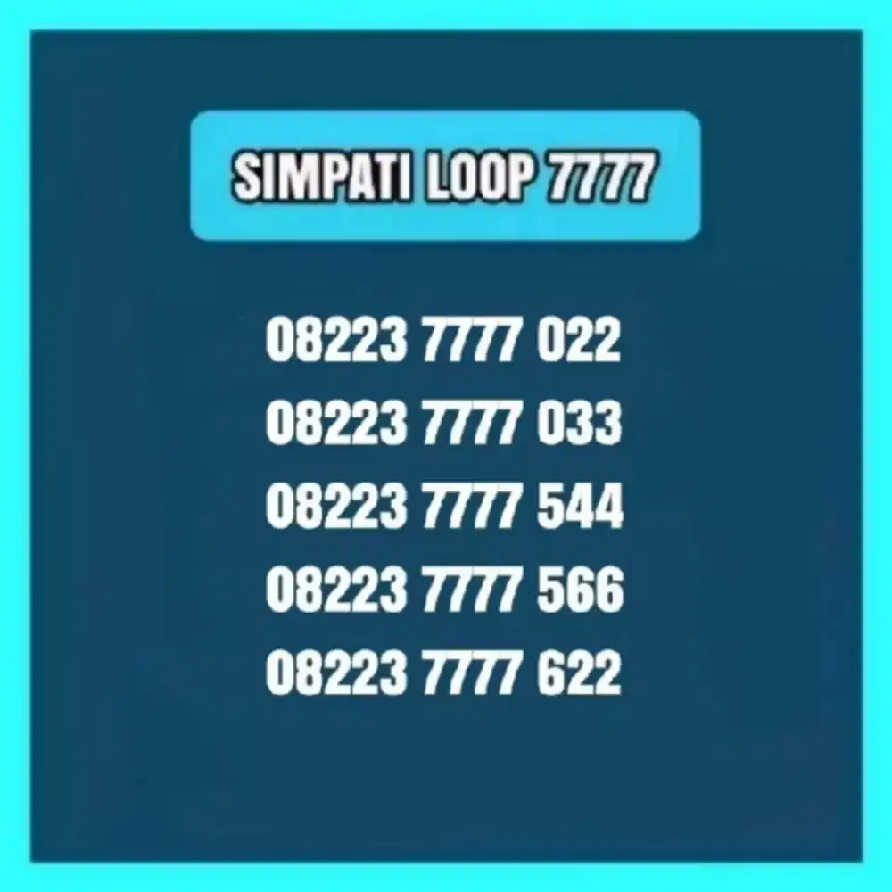 Cek #Nomor #Cantik #Simpati #Loop #Sakti #Combo 7777 Aktif dengan