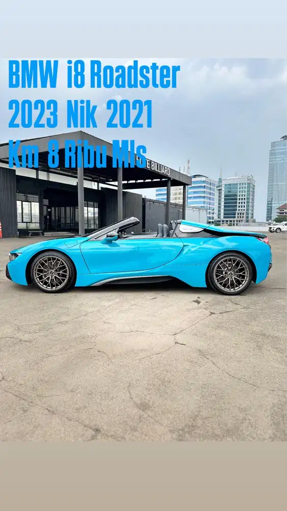BMW i8 Roadster 2023 Nik21 Blue on black Siap pakai