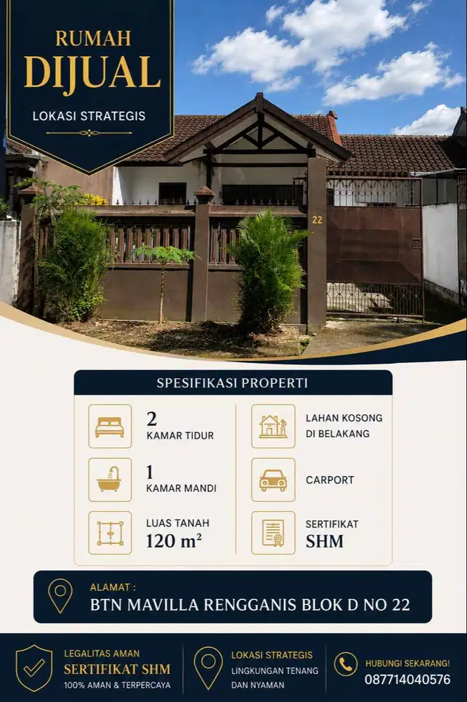 RUMAH DIJUAL LOKASI STRATEGIS