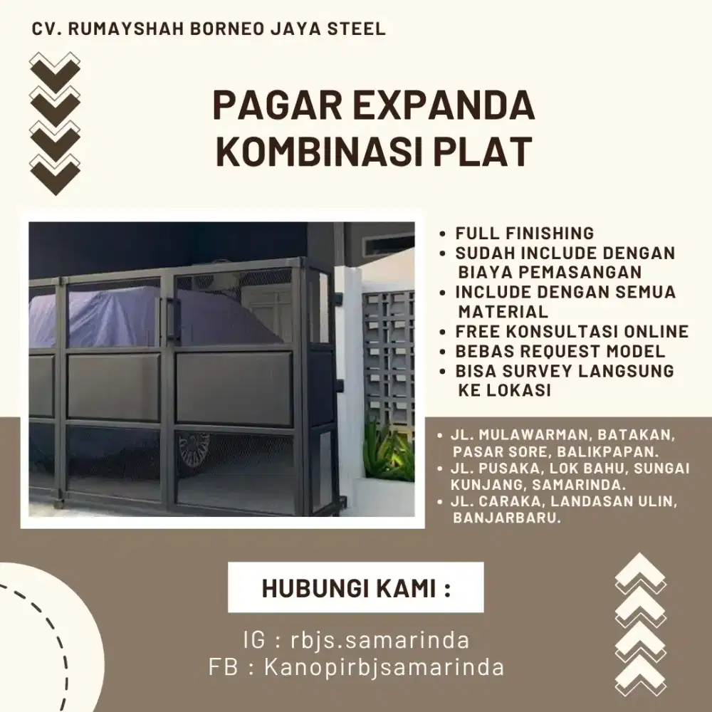 Pagar Expanda Kombinasi Plat
