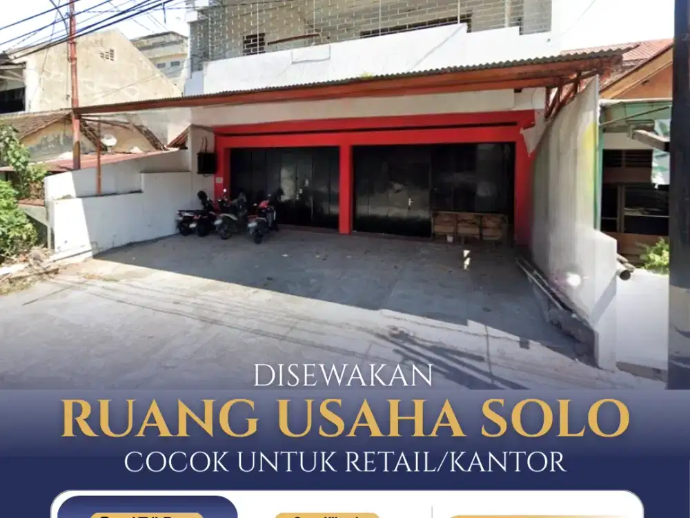 Disewakan Ruang Usaha Strategis Banjarsari Solo