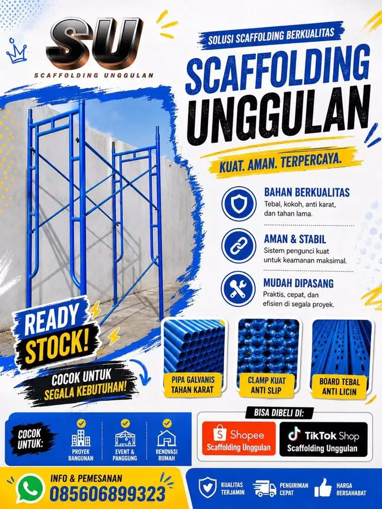 Scaffolding Tebal Siap kirim