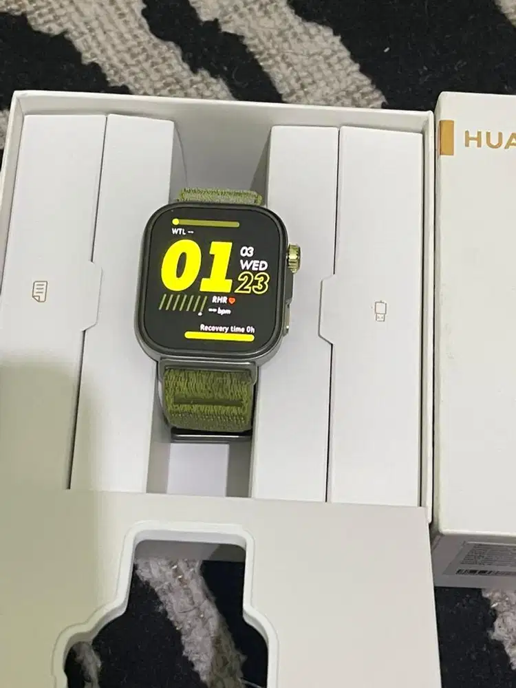 huawei wacht fit 4 pro green fullset mulus minus pemakaian