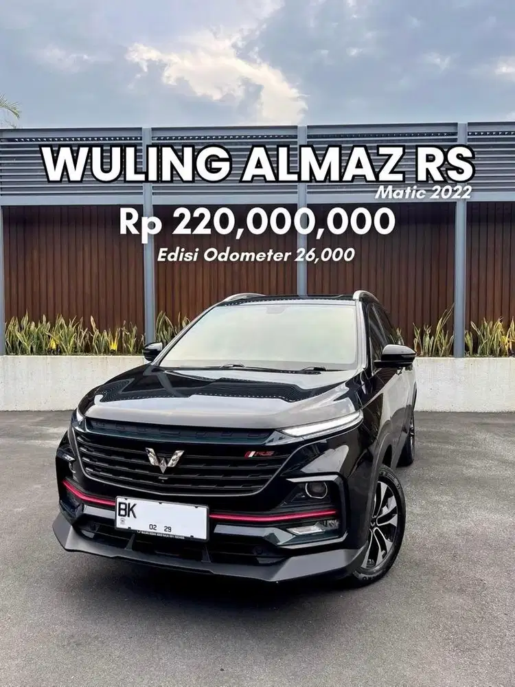 ( 26.xxx KM ) Wuling Almaz RS 2022 Matic Hitam