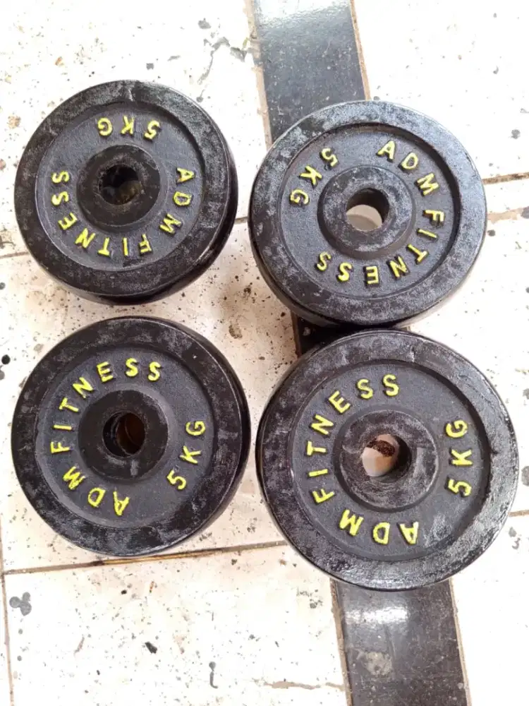 Alat olahraga plat barbel 5 kg