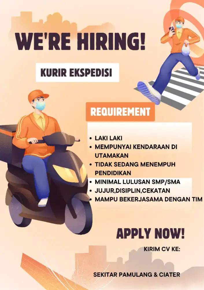 DI BUTUHKAN KURIR EKSPEDISI