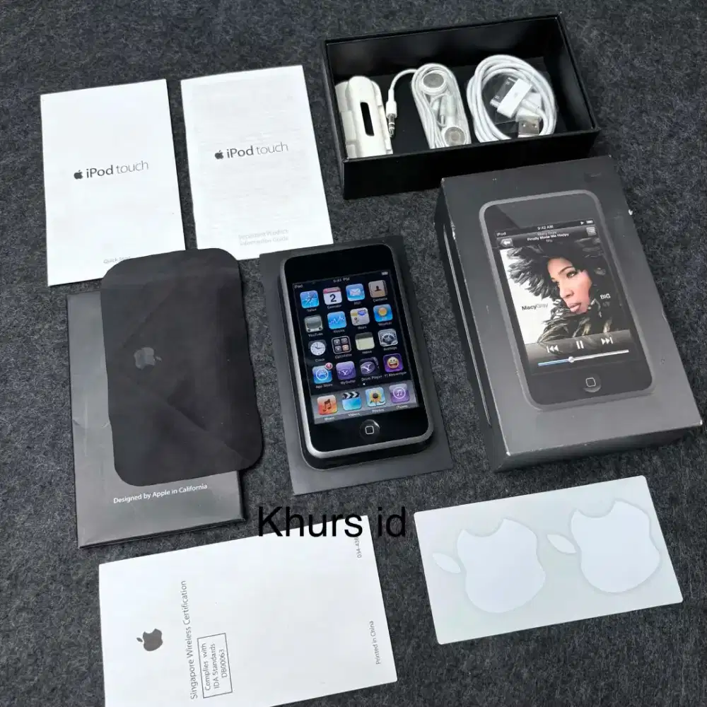 ipod touch 1st 8gb macygray fullset - rare apple collection