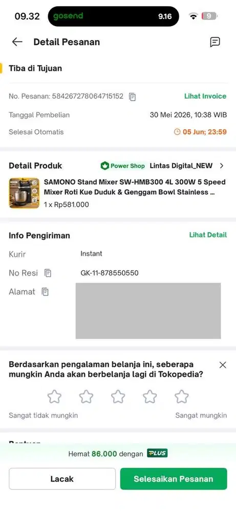 MIXER SAMONO SW 4 Liter